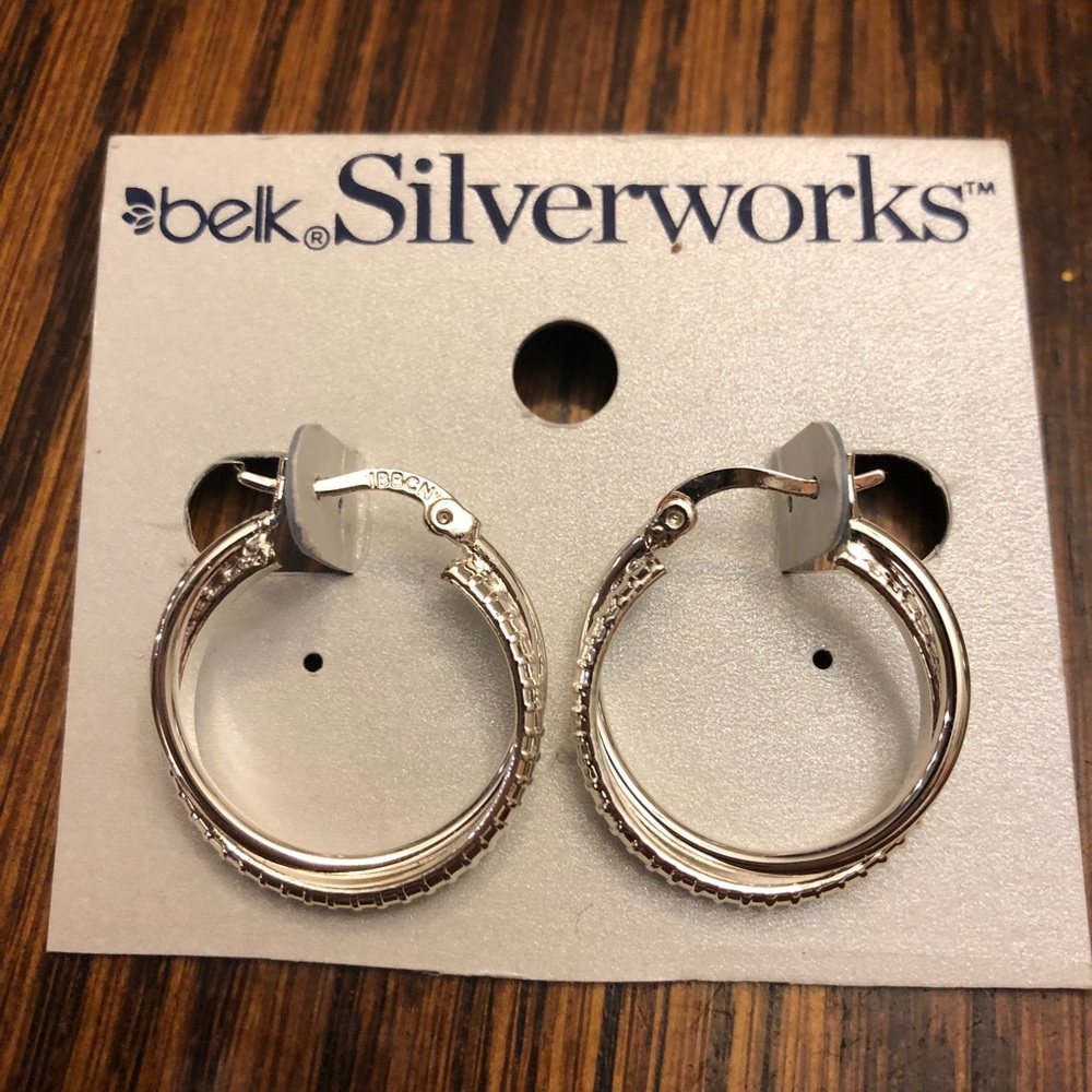 Sterling silver hoop earrings